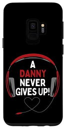 Galaxy S9 ゲーム用引用句「A Danny Never Gives Up」ヘッドセット パーソナライズ スマホケース