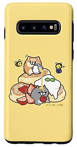 Galaxy S10 ボンレス犬とボンレス猫 パンケーキ スマホケース