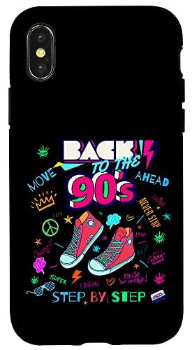iPhone X/XS Back To 90's Tees Vintage Retro I Love 90's Graphic Design スマホケース