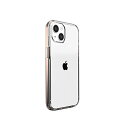 motomo iPhone 14 ケース INO Achrome Shield Case [ クリア ソフトケース アルミニウムボタンカバー 密着痕防止 TPU...