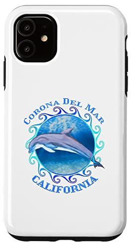 iPhone 11 Corona Del Mar カリフォルニア バケーション お土産 ドルフィン スマホケース