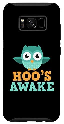 Galaxy S8 Hoo's Awake 面白くてかわいいフクロウ愛好家 Who's Hoot Pun Joke スマホケース