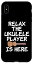 iPhone XS Max Relax The Ukulele Player Is Here ウクレレリストのための面白いTシャツ スマホケース