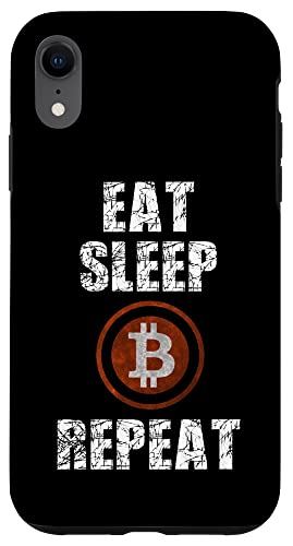 iPhone XR Eat Sleep Bitcoin Repeat ubN`F[ Íʉ X}zP[X