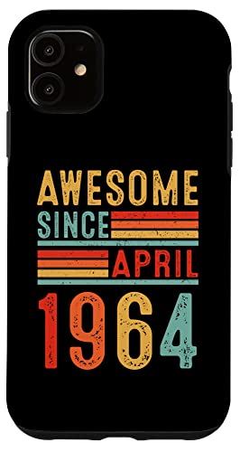 iPhone 11 59 Year Old Awesome since April 1964 Gifts 59th Birthday Men スマホケース