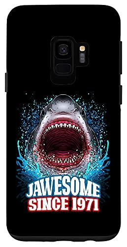 Galaxy S9 51歳の誕生日 JAwesome Since 1971 Shark 51 Years Old スマホケース