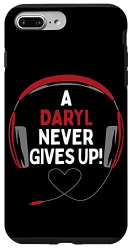 iPhone 7 Plus/8 Plus ゲーム用引用句「A Daryl Never Gives Up」ヘッドセット パーソナライズ スマホケース