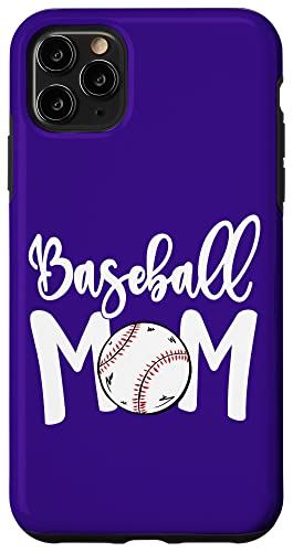 iPhone 11 Pro Max Cute Baseball Mom White Print Softball Mom Mother's Day スマホケース