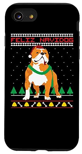 iPhone SE 2020 / 7 / 8 Feliz Navidog Pitbull サンタクロース 犬 ピットブル クリスマス 犬 スマホケース