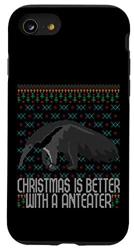iPhone SE (2020) / 7 / 8 Christmas Is Better With An Anteater 面白いクリスマスアニマル スマホケース