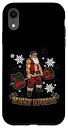 iPhone XR Cool Santa Workout Bodybuilder Merry Liftmas クリスマスパン スマホケース