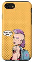 iPhone SE (2020) / 7 / 8 ポップアート レトロ パンク 女性 スマホケース