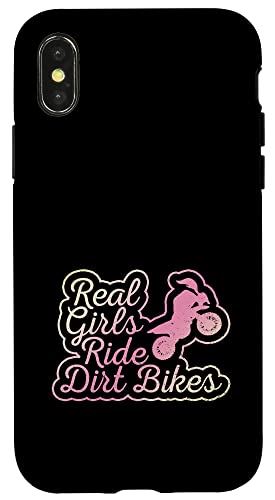 iPhone X/XS Real Girls Ride Dirtbike Rider MX モトクロス 誇り高きバイカーガール スマホケース
