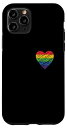 iPhone 11 Pro LGBT レインボー グランジ フラッグ プライド ゲイ レズビアン プライド 月 ハート スマホケース