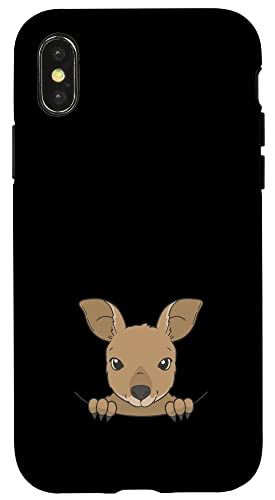 iPhone X/XS Kangaroo Pouch Marsupial Australia 面白いカンガルーコスチューム スマホケース