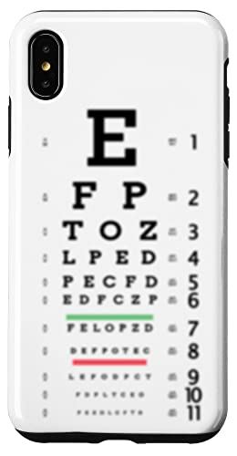 iPhone XS Max 視力低下 視力検査表 スネレン視力表 目のチャート 目が悪い 度数 視力検査 眼科 近視 メガネ 眼科医 ハロウィン スマホケース