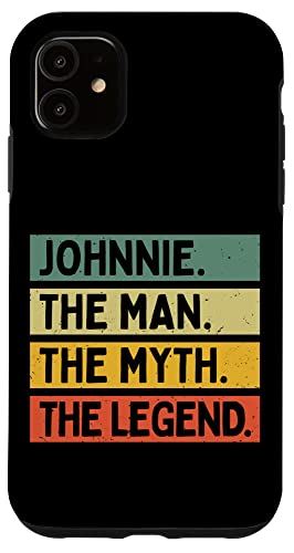 iPhone 11 Johnnie The Man The Myth The Legend 面白い名言 スマホケース