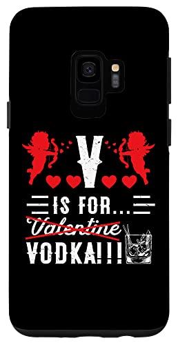 Galaxy S9 V Is For Vodka 面白い かわいい バレンタインデーの飲み物 スマホケース