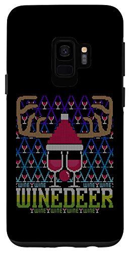 Galaxy S9 Rudolph ワインディア トナカイ ワイン 面白い 醜い クリスマスセーター スマホケース