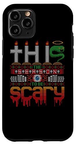 iPhone 11 Pro Tis' The Scary Season X-Mas ハロウィン アグリークリスマスセーター スマホケース