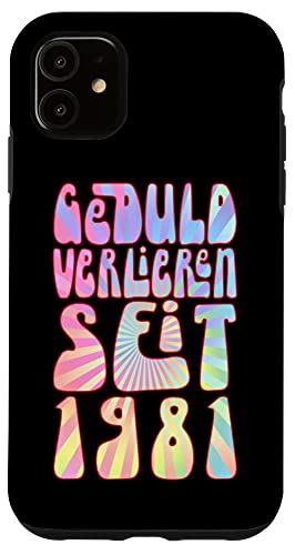 iPhone 11 Geduld Verlieren Seit 1981 42 Jahre Alter Geburtstag Lustig スマホケース