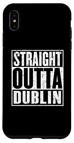 iPhone XS Max Straight Outta Dublin ヴィンテージ アンティーク調 スマホケース