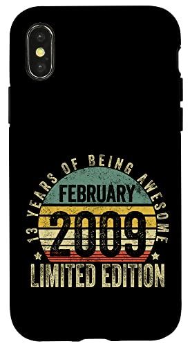 iPhone X/XS 13 Year Old Gift February 2009 Limited Edition 13th Birthday スマホケース