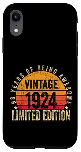 iPhone XR 98 Year Old Gifts Vintage 1924 Limited Edition 98th Birthday スマホケース