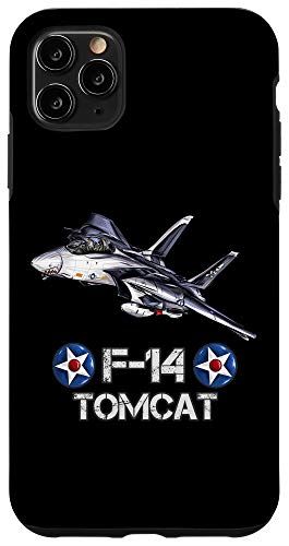 iPhone 11 Pro Max ヴィンテージF-14トムキャット戦闘機ジェット軍事航空ギフト スマホケース