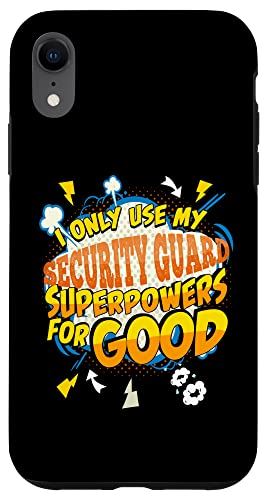 iPhone XR Funny Security Guard Superpowers ギャグ スマホケース