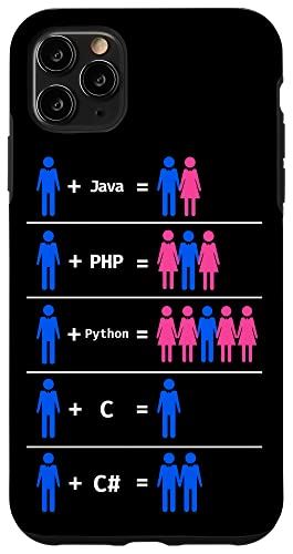 iPhone 11 Pro Max プログラマー コーディング C Python PHP Java 男性と女性を魅了 スマホケース