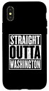 iPhone X/XS Straight Outta Washington ヴィンテージ アンティーク調 スマホケース