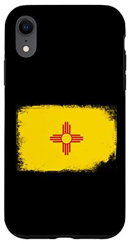 iPhone XR ニューメキシコ州旗 アルバカーキ ラスクルース サンタフェ 砂漠 スマホケース