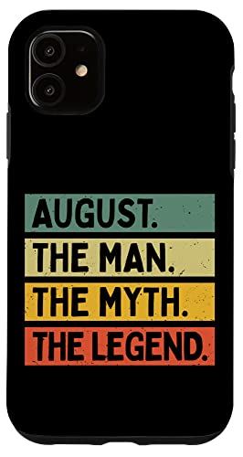 iPhone 11 August The Man The Myth The Legend 面白い名言 スマホケース