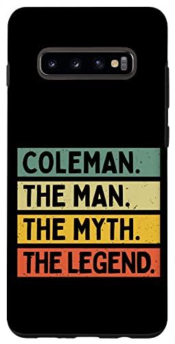 Galaxy S10+ Coleman The Man The Myth The Legend 面白い名言 スマホケース