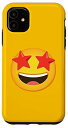 iPhone 11 顔文字 星 ストラック スター アイズ ワオフェイス スマホケース