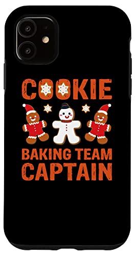 iPhone 11 Cookie Baking Team Captain クッキーベーキングチーム-クリスマスの家族がジンジャーブレッドクッ スマホケース