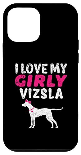 iPhone 12 mini Vizsla Canine Pet Funny Girl Dog ガーリー 性別発表 キュート スマホケース