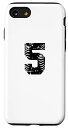 iPhone SE (2020) / 7 / 8 ナンバー #5 ソフトボール 野球 ジャージ ブラック グランジ ラッキーナンバー スマホケース