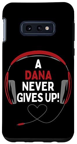 Galaxy S10e ゲーム用引用句「A Dana Never Gives Up」ヘッドセット パーソナライズ スマホケース