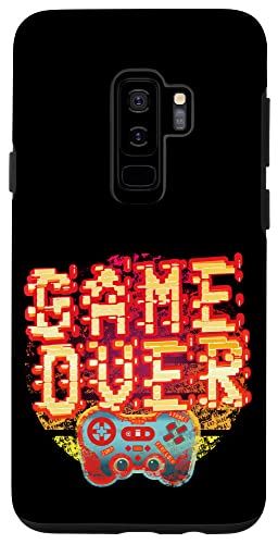 Galaxy S9+ ゲームオーバー ヴィンテージ ゲーミング クールデザイン オールドスクール アーケード ゲーマー スマホケース