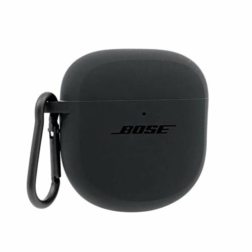 BOSE Bose QuietComfort Earbuds II Silicone Case Cover Bose QC Earbuds2を保護する シリコンケースカバー アルミ製カラビナ付き トリプルブラック One size