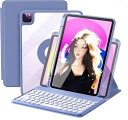 縦置き iPad Air 第5世代/Air 第4世代/iPadPro11 キーボード付きケース【磁気吸着ケース+ 透明 背面カバー+分離式キーボード】丸型キー ...