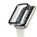 OPPO Band 2 ケース PC素材+強化ガラス 全面保護 高透過率 衝撃吸収 超薄型 装着簡単 OPPO Band 2 ガラスフィルム 一体型 保護カバー (クリア)