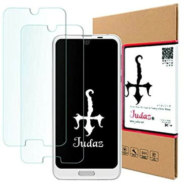 【 Judaz 】 2枚セット HD ガラスフィルム SHARP AQUOS R2 / docomo SH-03K / au SHV42 / Softbank 706SH 対応 保護フィルム 最高硬度9H 日本製素材旭硝子製 ガラス 撥油性 指紋防止 超薄タイプ ラウンドカット 0.3mm フィルム ジーンズ アクオスR2 sh03k x2枚