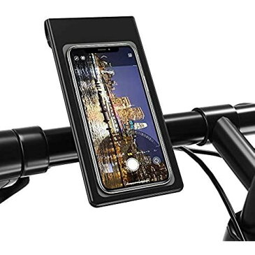 Outangel 自転車 スマホホルダー バイク 防水 防塵 360度回転 オートバイ スマートフォン 防水バッグ に適用iphone android 多機種対応 脱着簡単 強力な保護