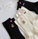 春夏新作★レディース 刺繍 靴下★ソックス ★快適 通気性良い 履き心地良い 靴下中長セクション(4)