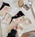 春秋新作★レディース 刺繍 靴下★ソックス ★快適 通気性良い 履き心地良い 靴下中長セクション(4)