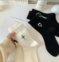 秋冬新作★レディース 刺繍 靴下★ソックス ★快適 通気性良い 履き心地良い 靴下中長セクション(4)