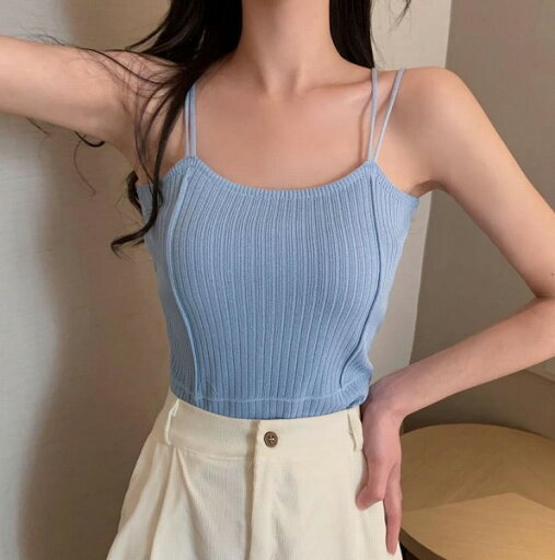 春夏新作 レディース 女 袖なし ニット 無地 トップス Tシャツ インナー キャミソール タンクトップ 春夏新作 レディース 女 袖なし ニット 無地 トップス Tシャツ インナー キャミソール タンクトップ